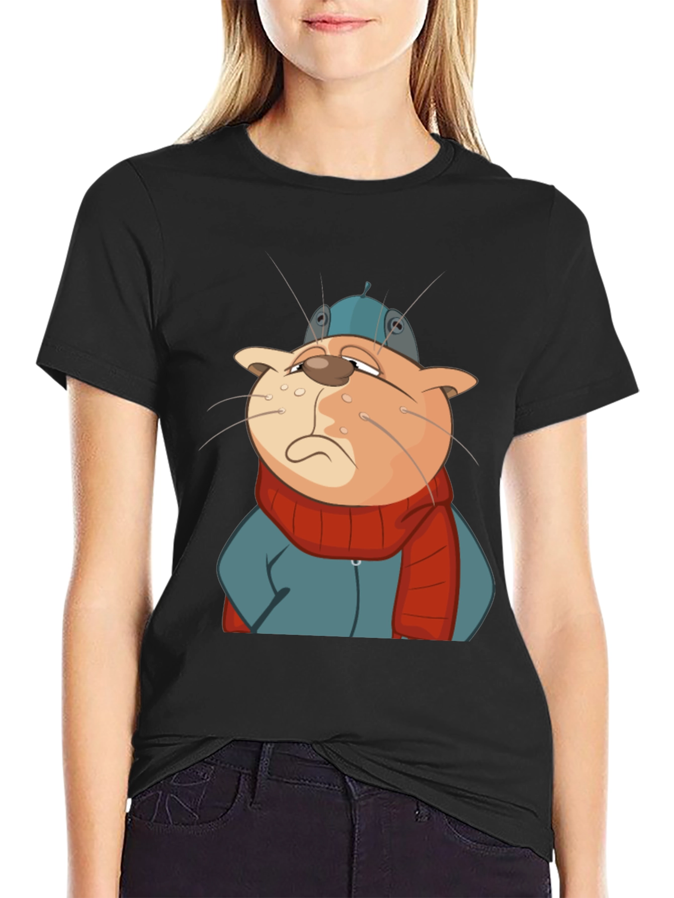 Cartoon Cat T-Shirt: Wearable Art!
