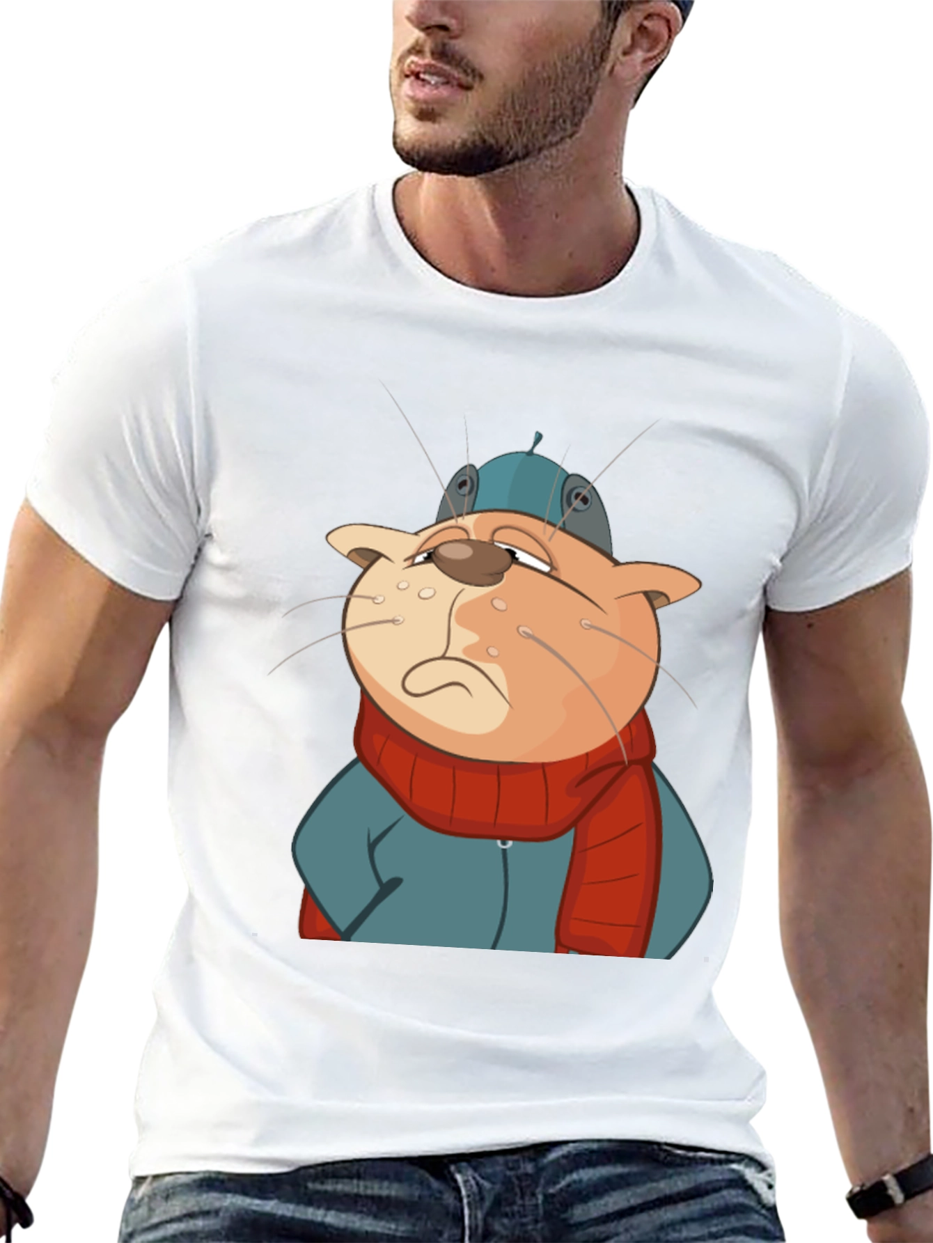 Cartoon Cat T-Shirt: Wearable Art!