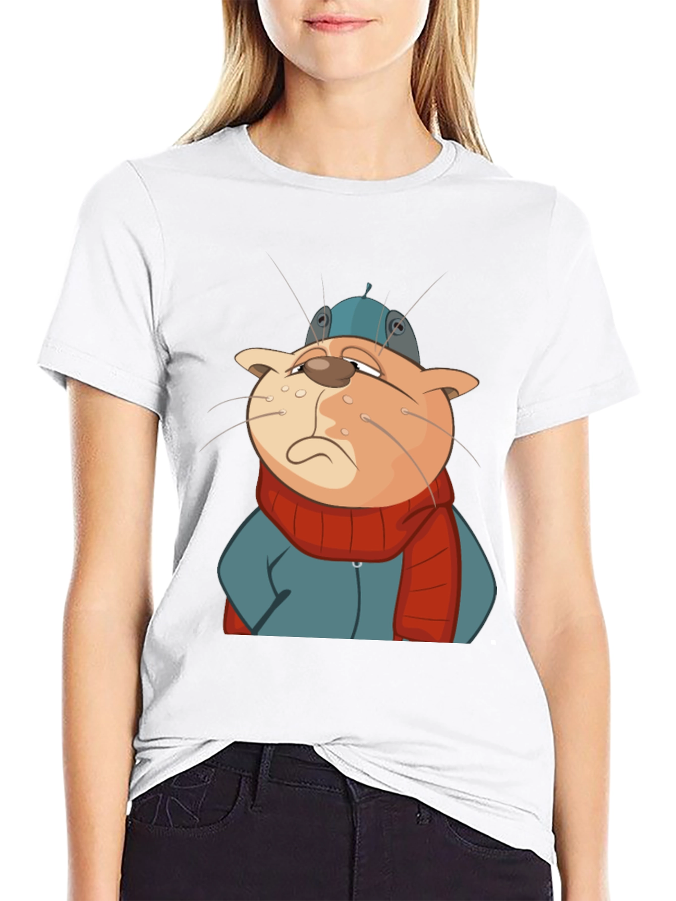 Cartoon Cat T-Shirt: Wearable Art!