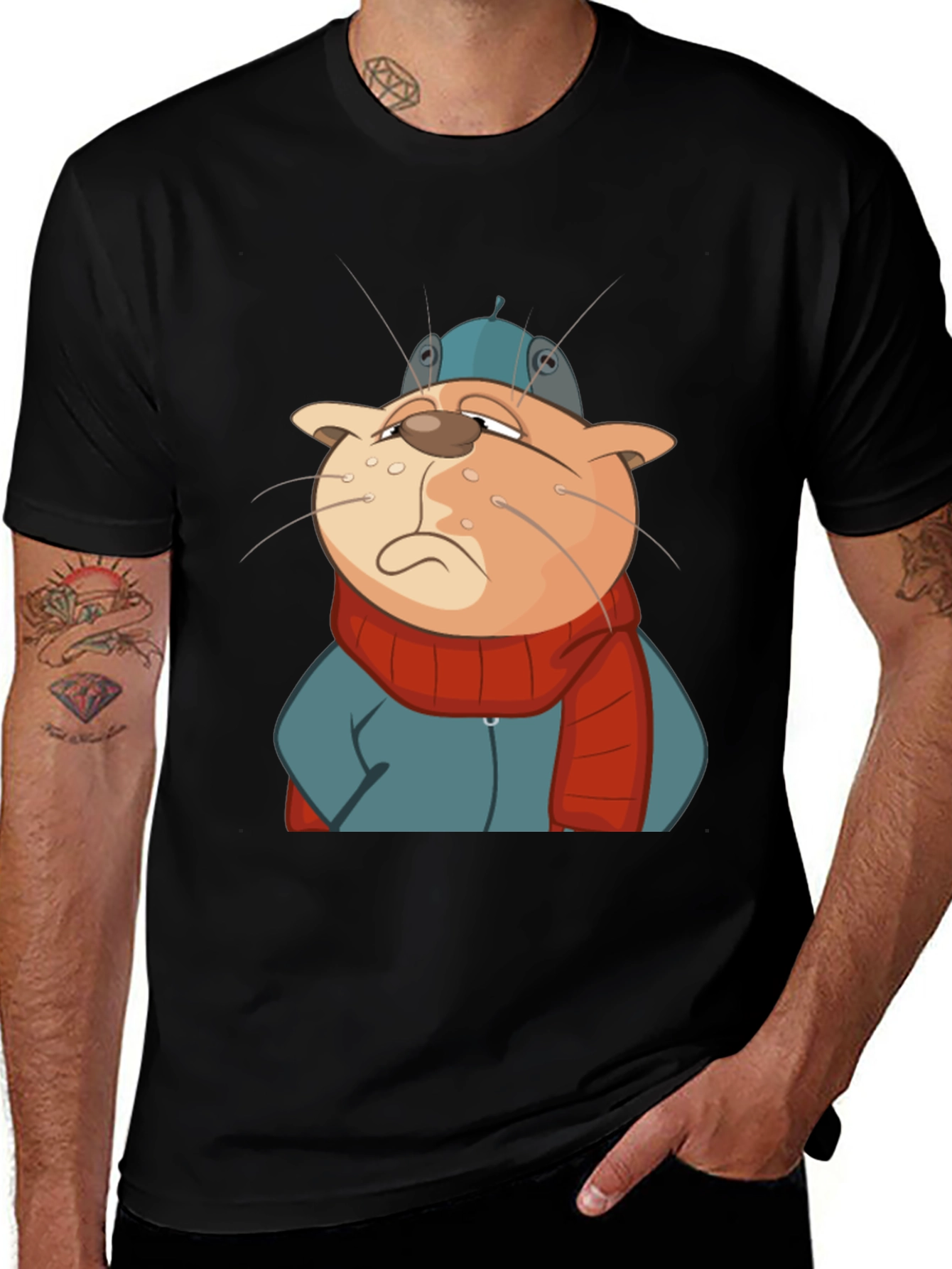 Cartoon Cat T-Shirt: Wearable Art!
