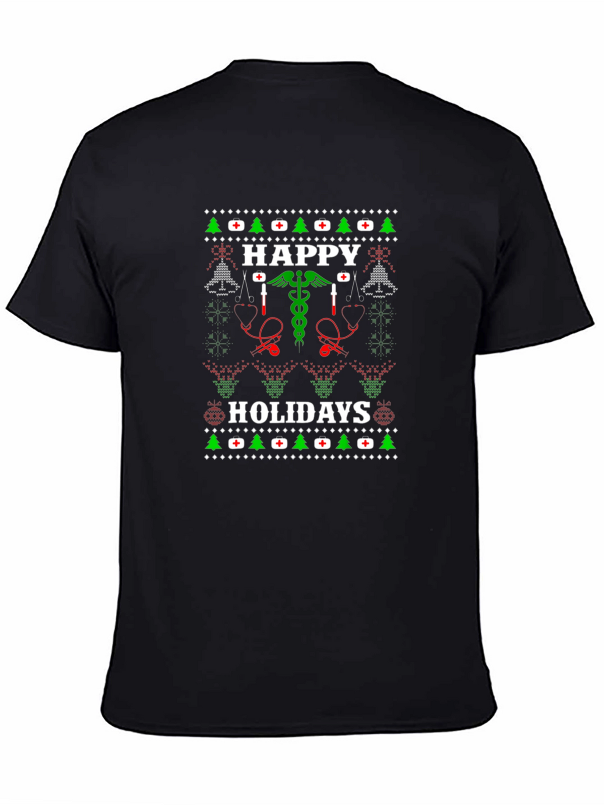 Happy Holidays Medical Ugly Christmas T-Shirt