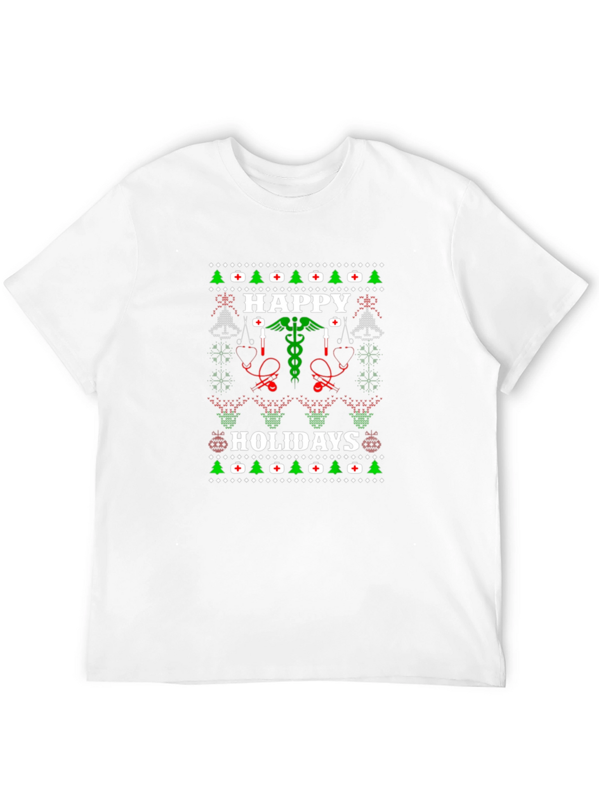 Happy Holidays Medical Ugly Christmas T-Shirt