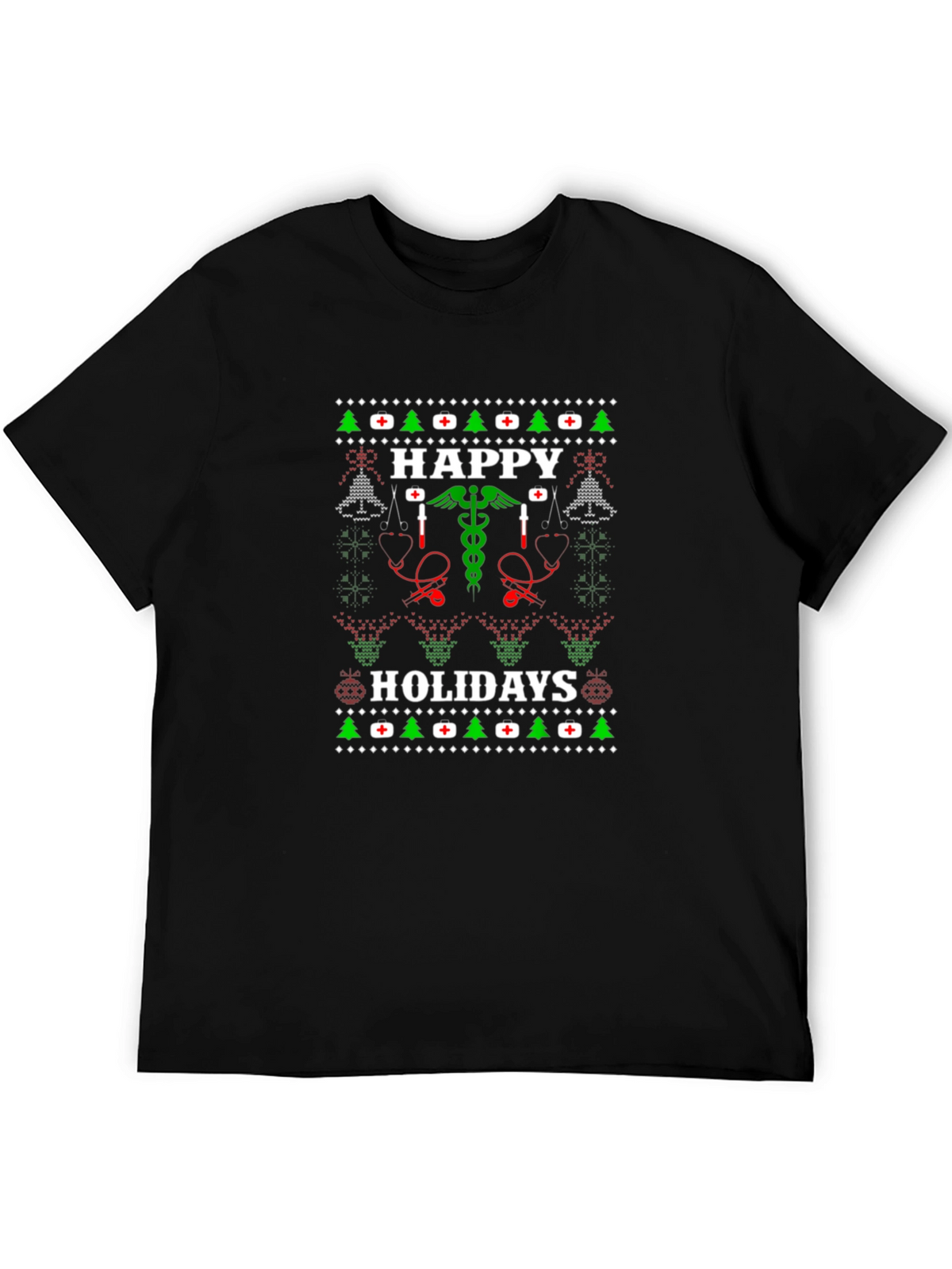 Happy Holidays Medical Ugly Christmas T-Shirt