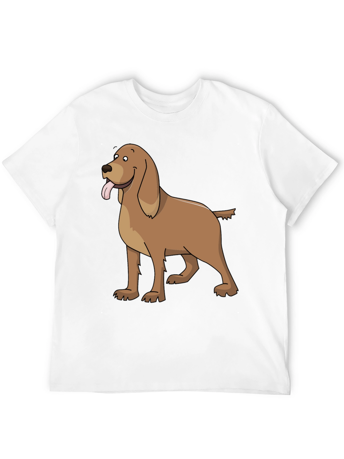 Dog Cartoon Graphic Tee - Casual Black T-Shirt