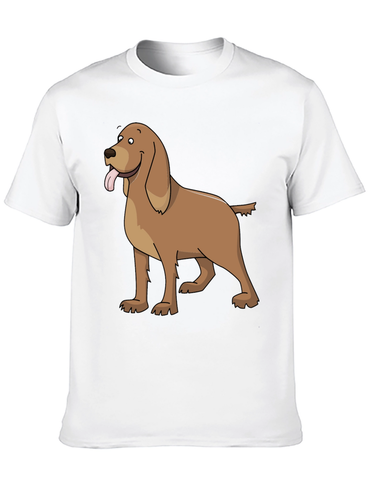 Dog Cartoon Graphic Tee - Casual Black T-Shirt