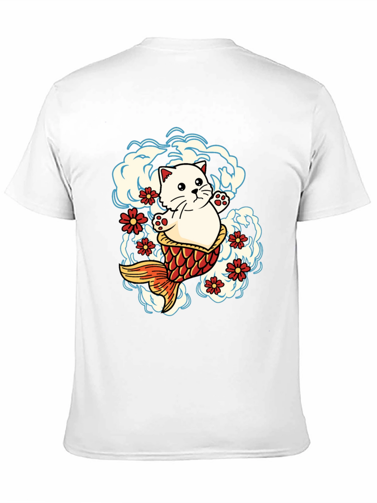 Cat Koi Fish Graphic Tee - Unique Design