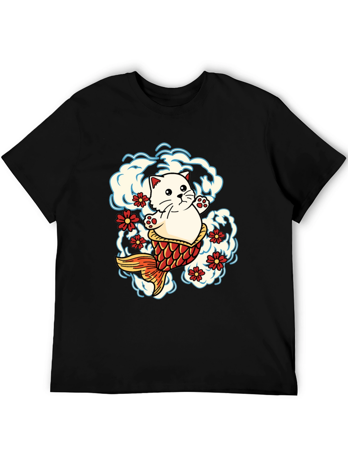 Cat Koi Fish Graphic Tee - Unique Design
