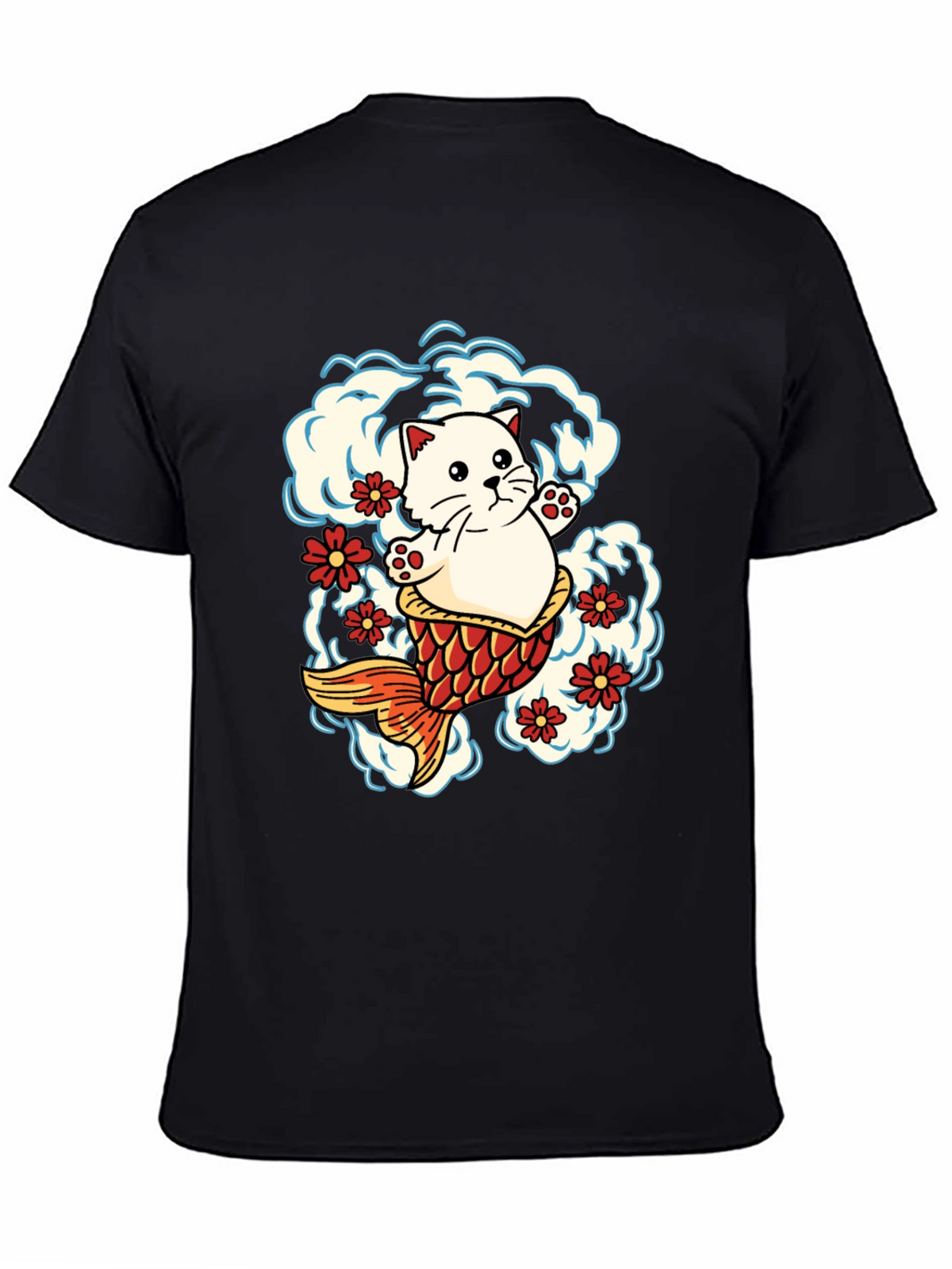 Cat Koi Fish Graphic Tee - Unique Design