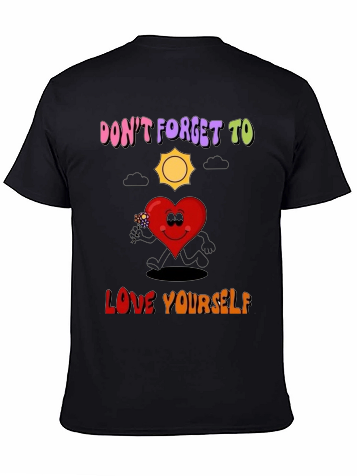 Positive Vibes Black Graphic T-Shirt