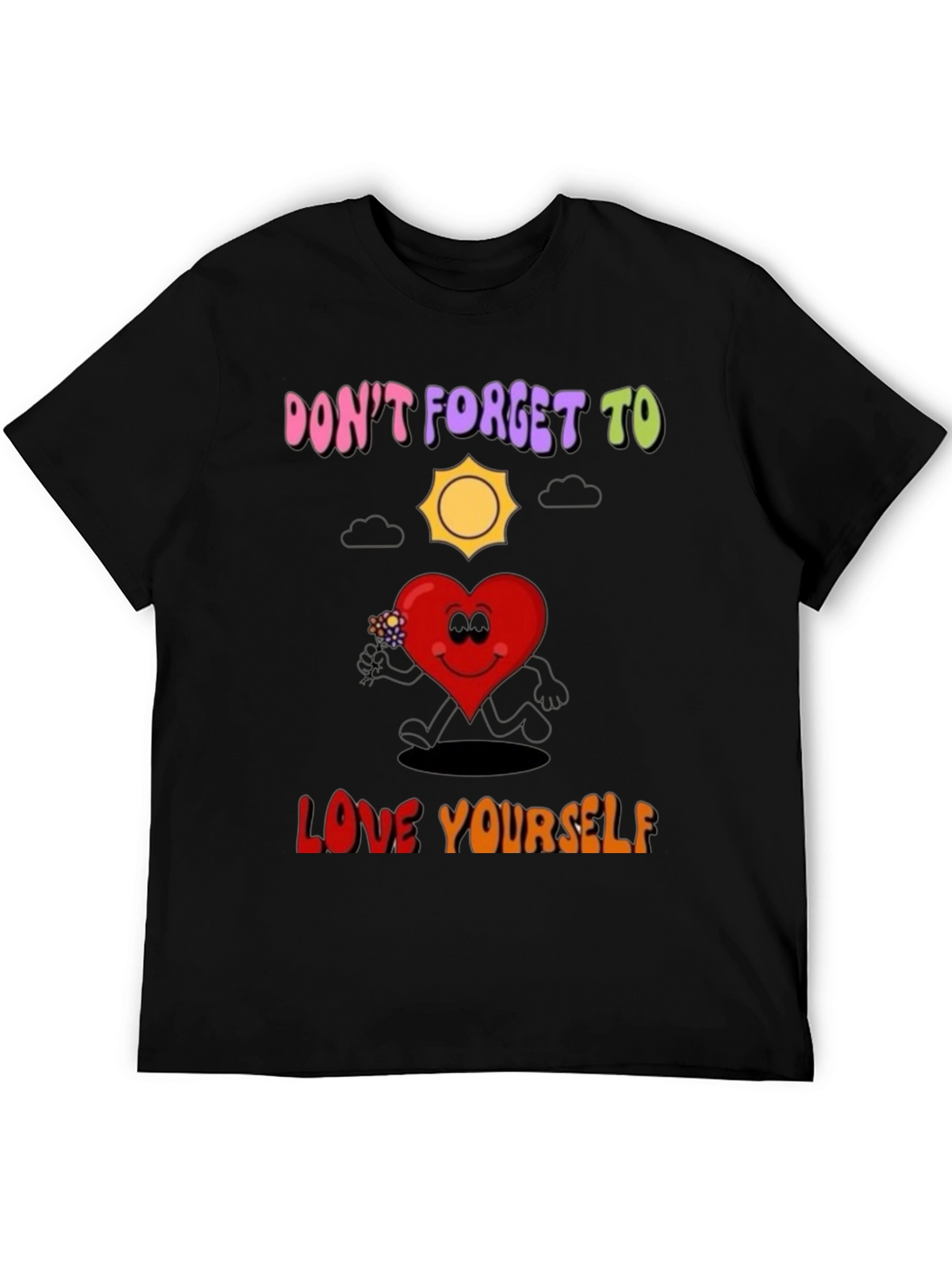 Positive Vibes Black Graphic T-Shirt