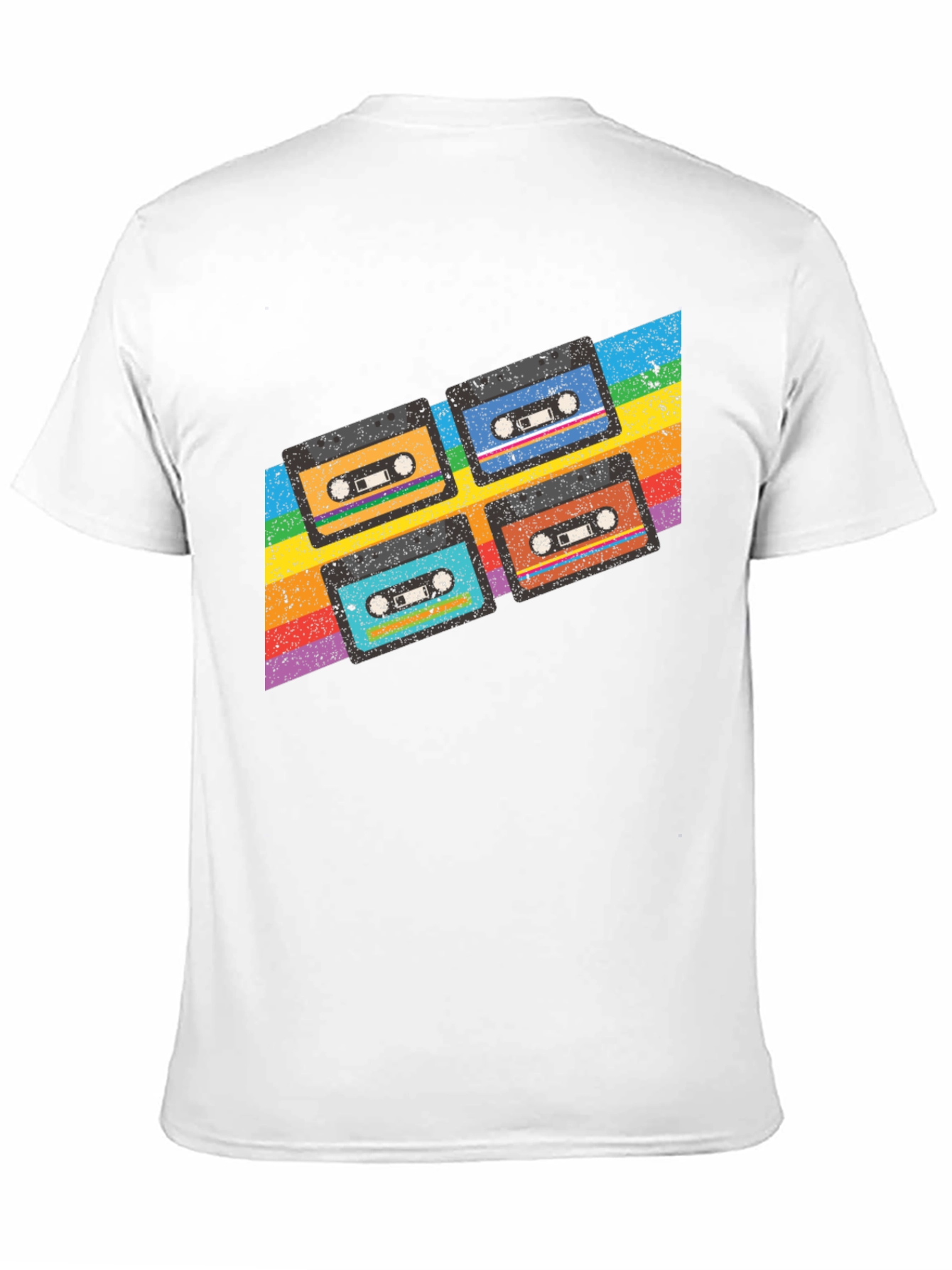 Retro Cassette Tape Rainbow T-Shirt