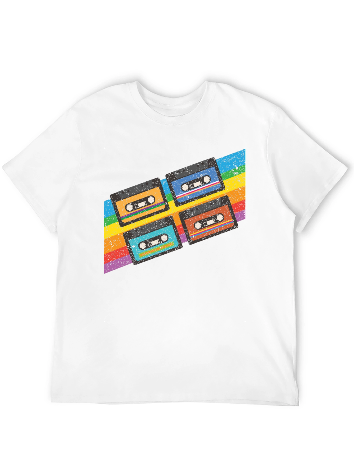 Retro Cassette Tape Rainbow T-Shirt