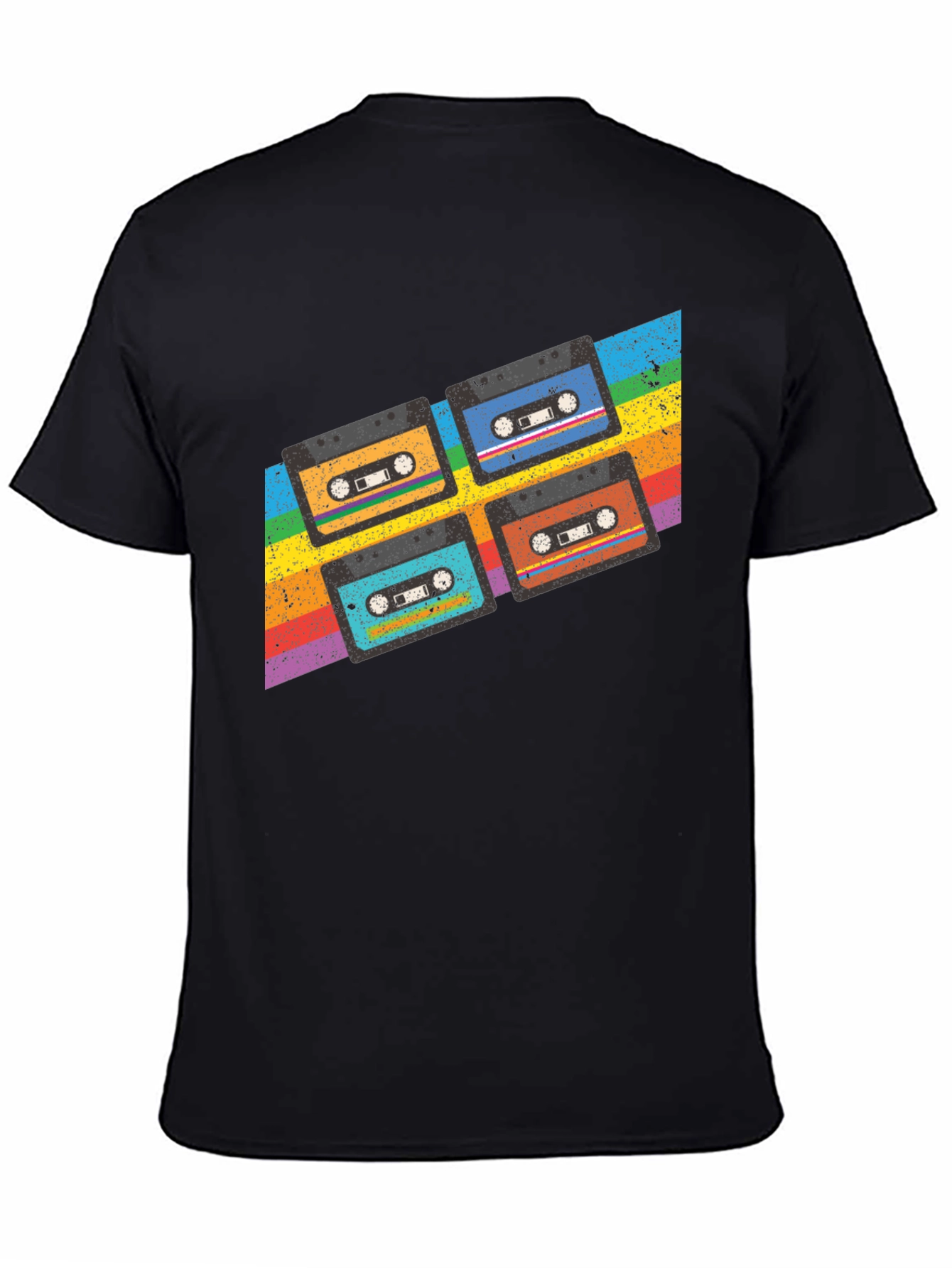 Retro Cassette Tape Rainbow T-Shirt