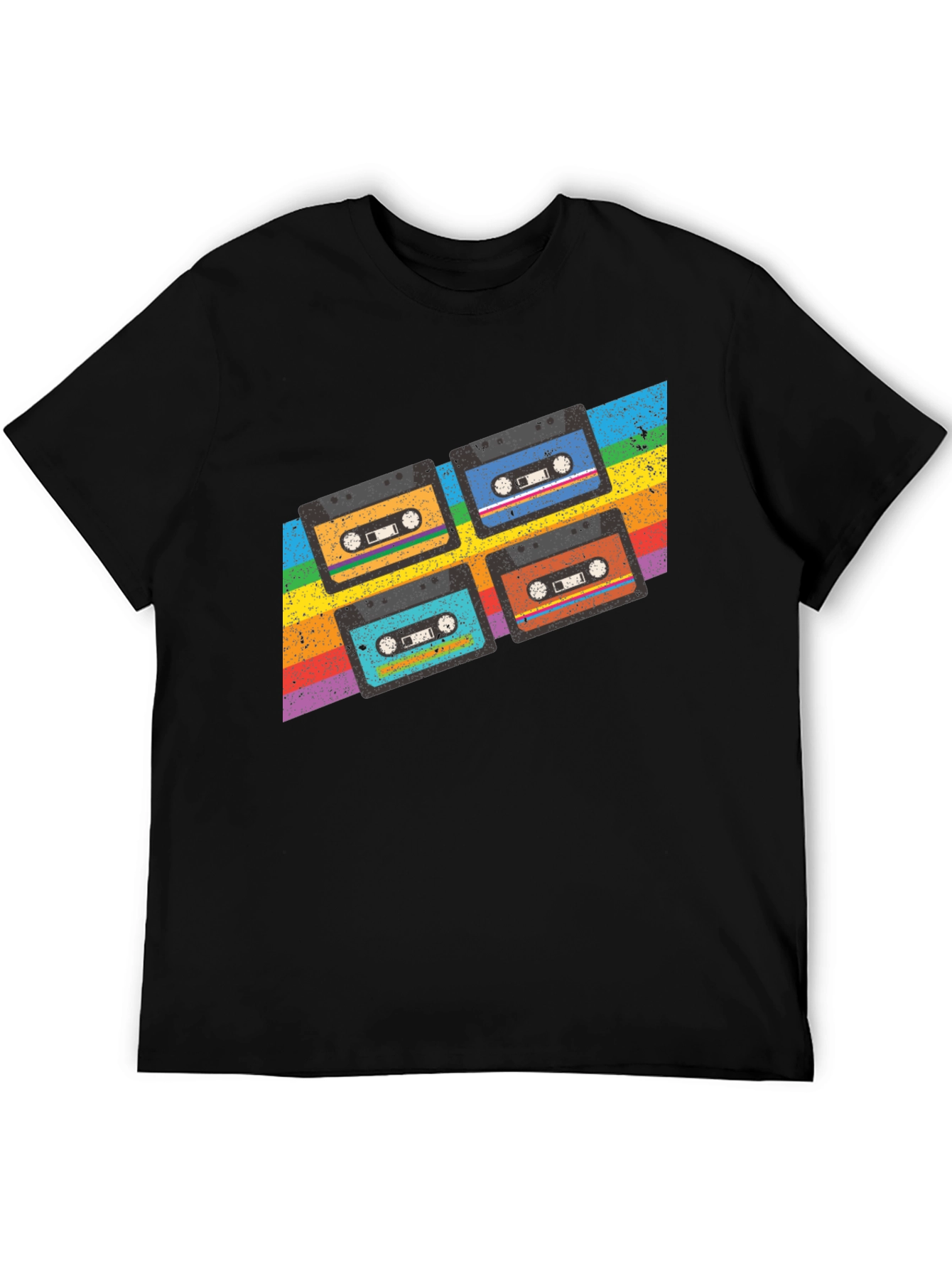 Retro Cassette Tape Rainbow T-Shirt