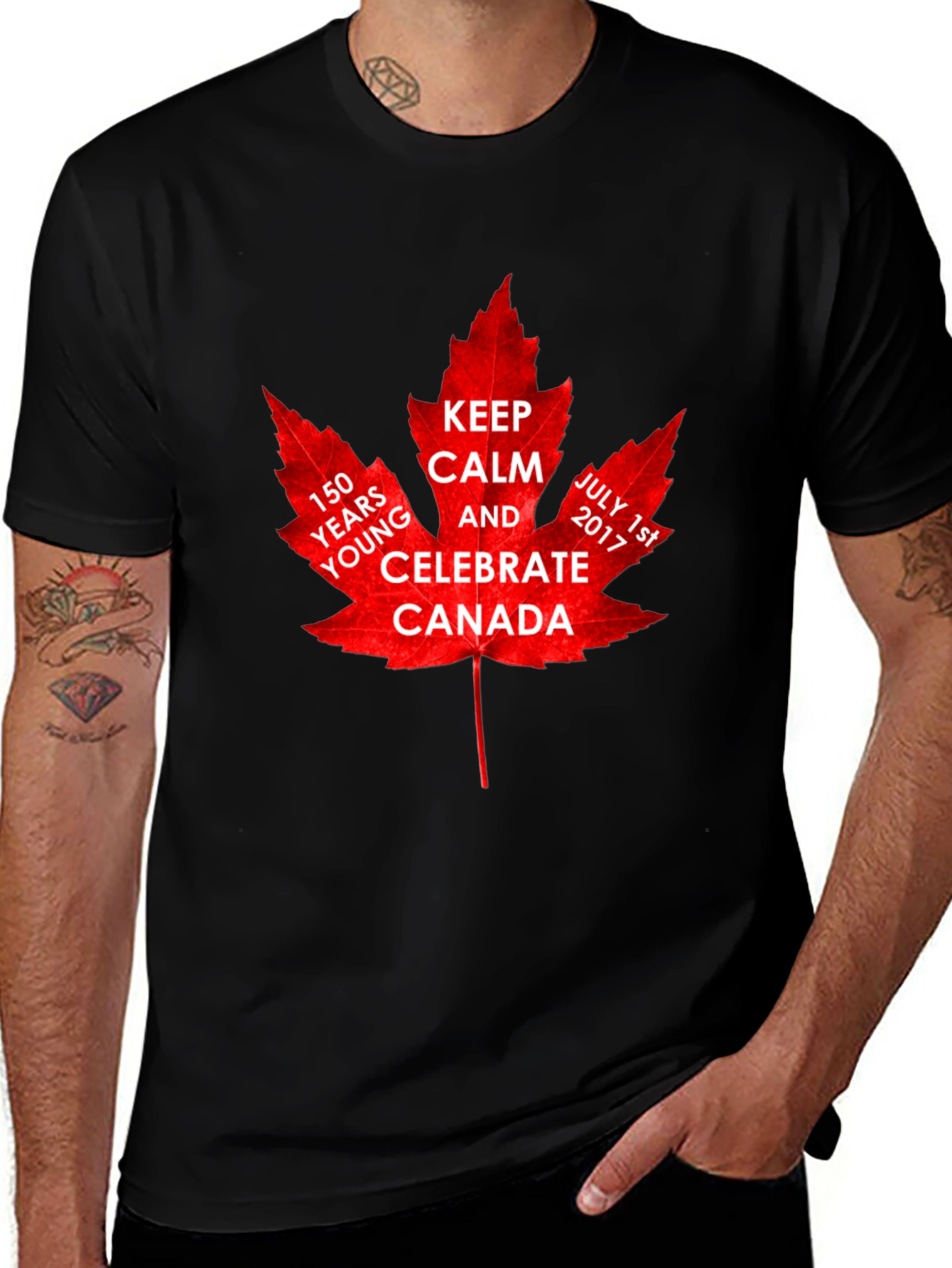 Canada 150th Celebration Maple Leaf T-Shirt