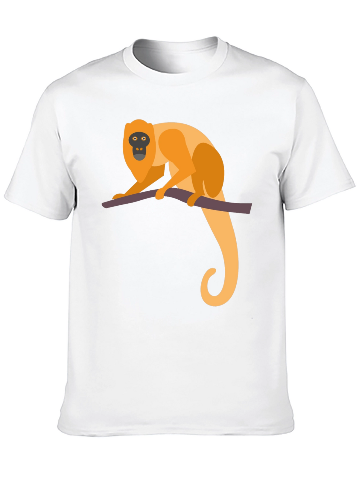 Monkey Graphic Tee - Black Cotton T-Shirt