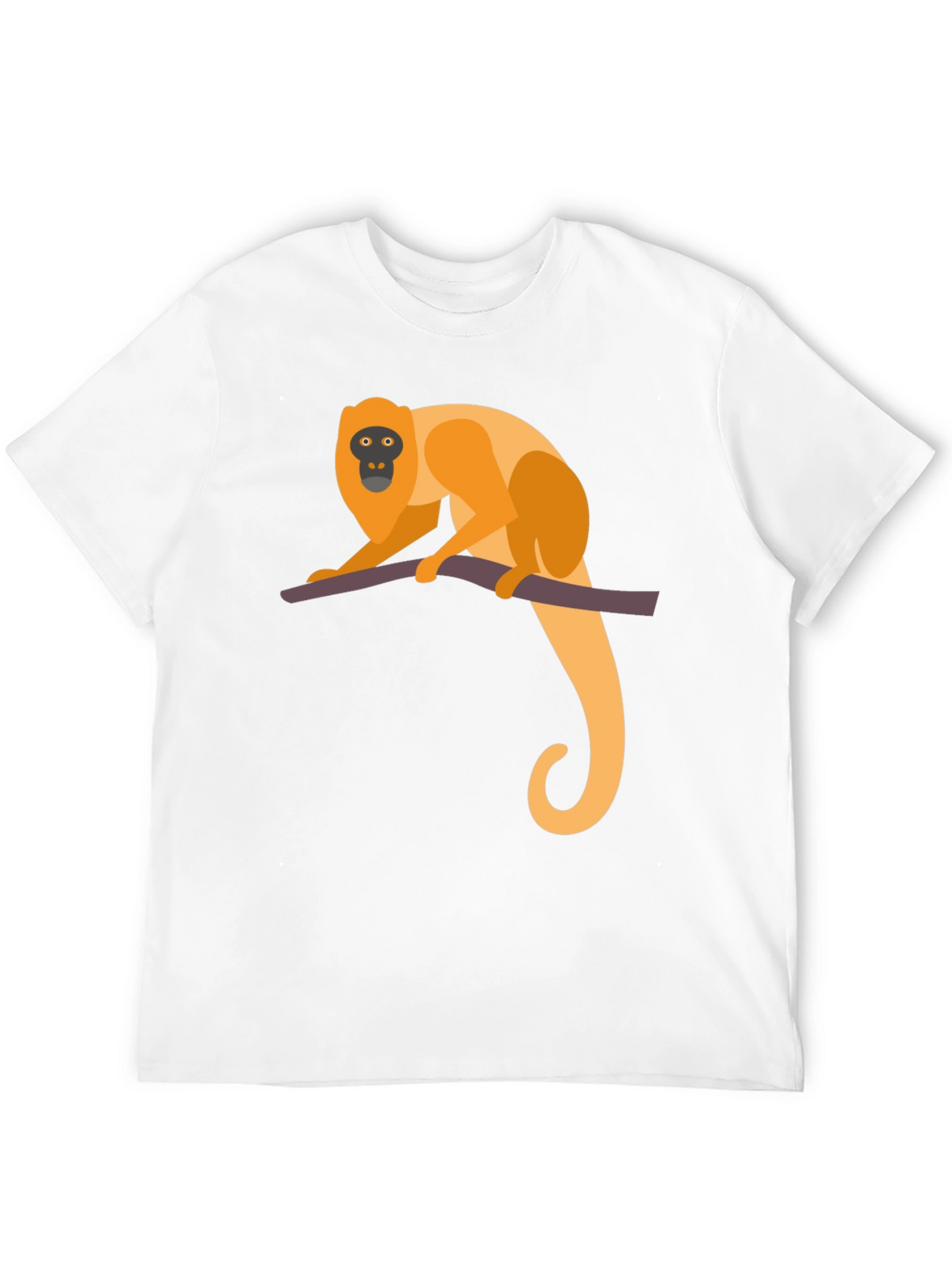 Monkey Graphic Tee - Black Cotton T-Shirt