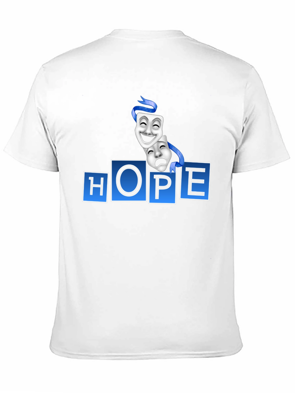 HOPE Graphic T-Shirt with Comedy Tragedy Masks