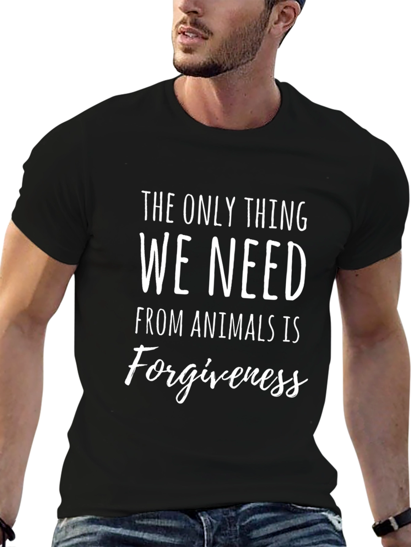 Vegan Animal Forgiveness Graphic T-Shirt