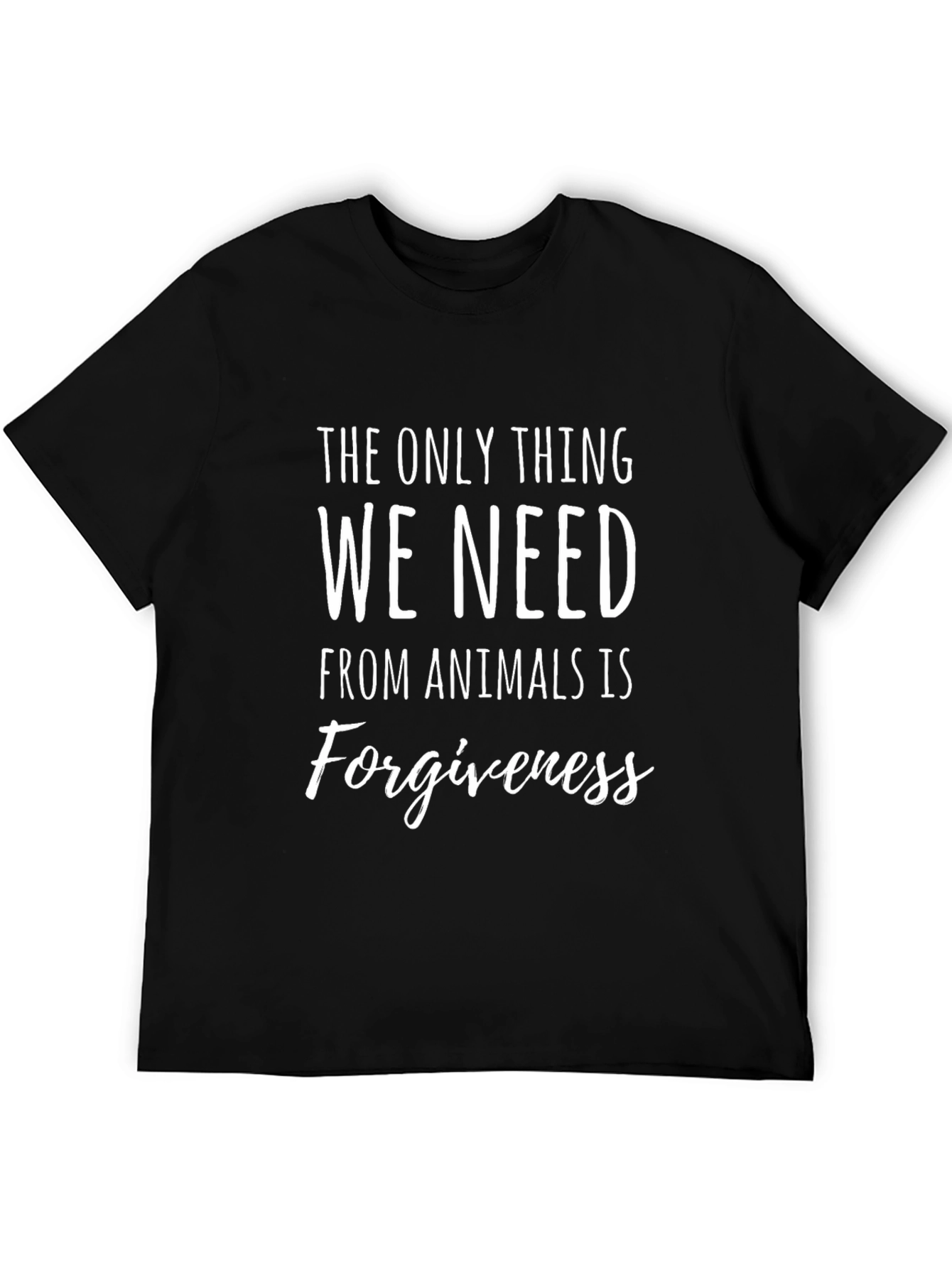 Vegan Animal Forgiveness Graphic T-Shirt