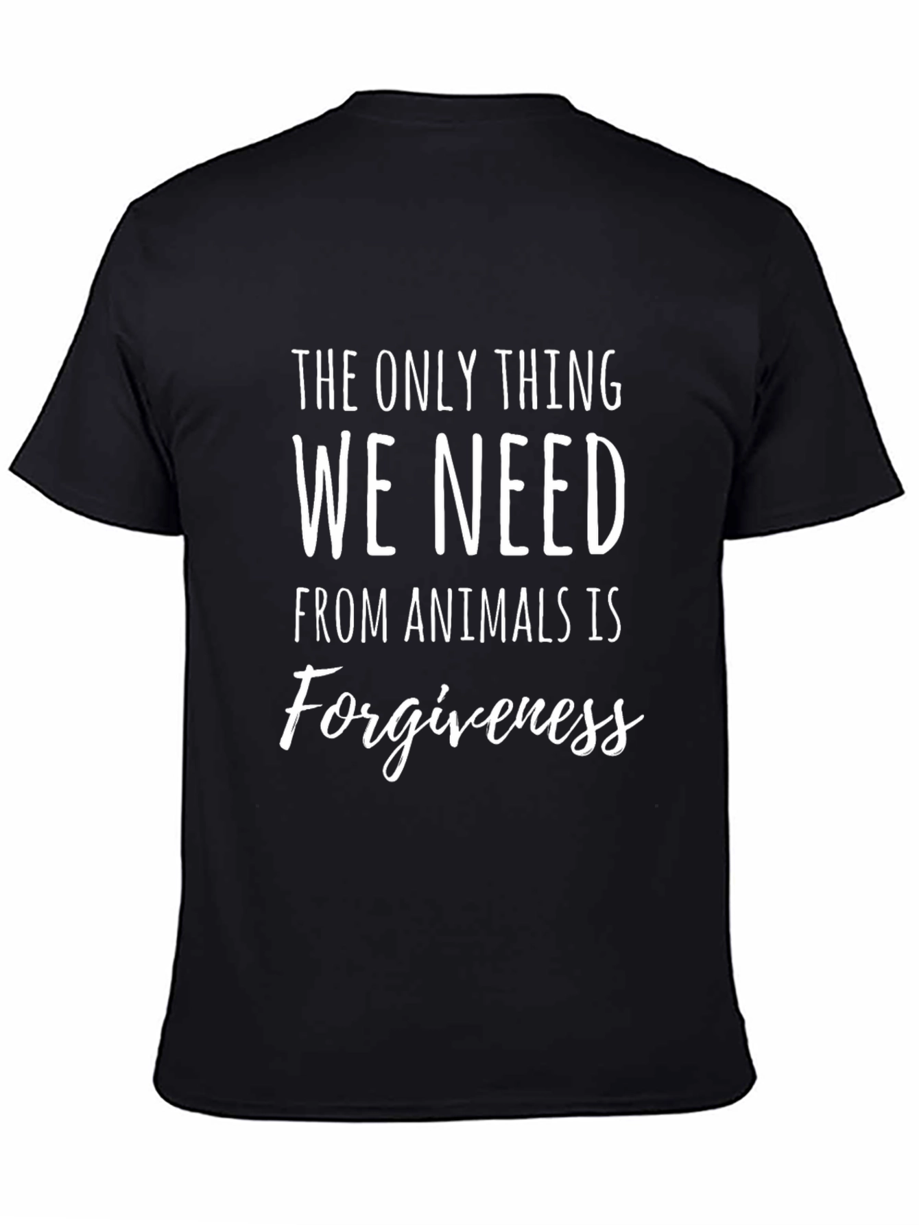 Vegan Animal Forgiveness Graphic T-Shirt