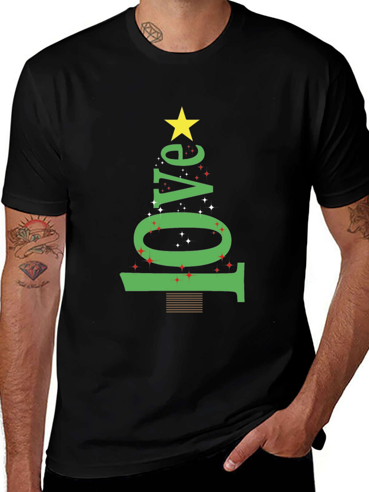 Festive Love Tree Graphic Tee - Holiday Edition
