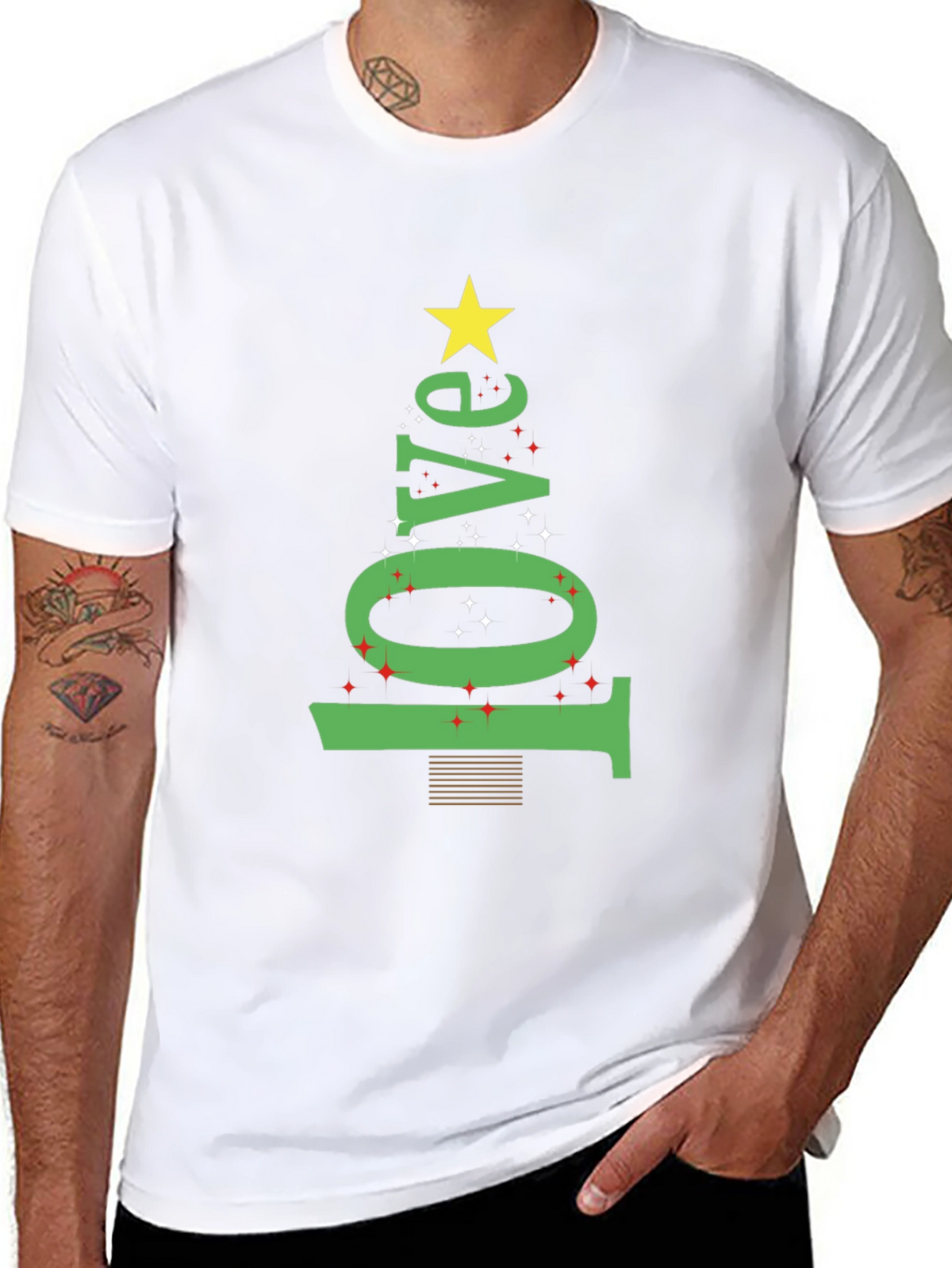Festive Love Tree Graphic Tee - Holiday Edition