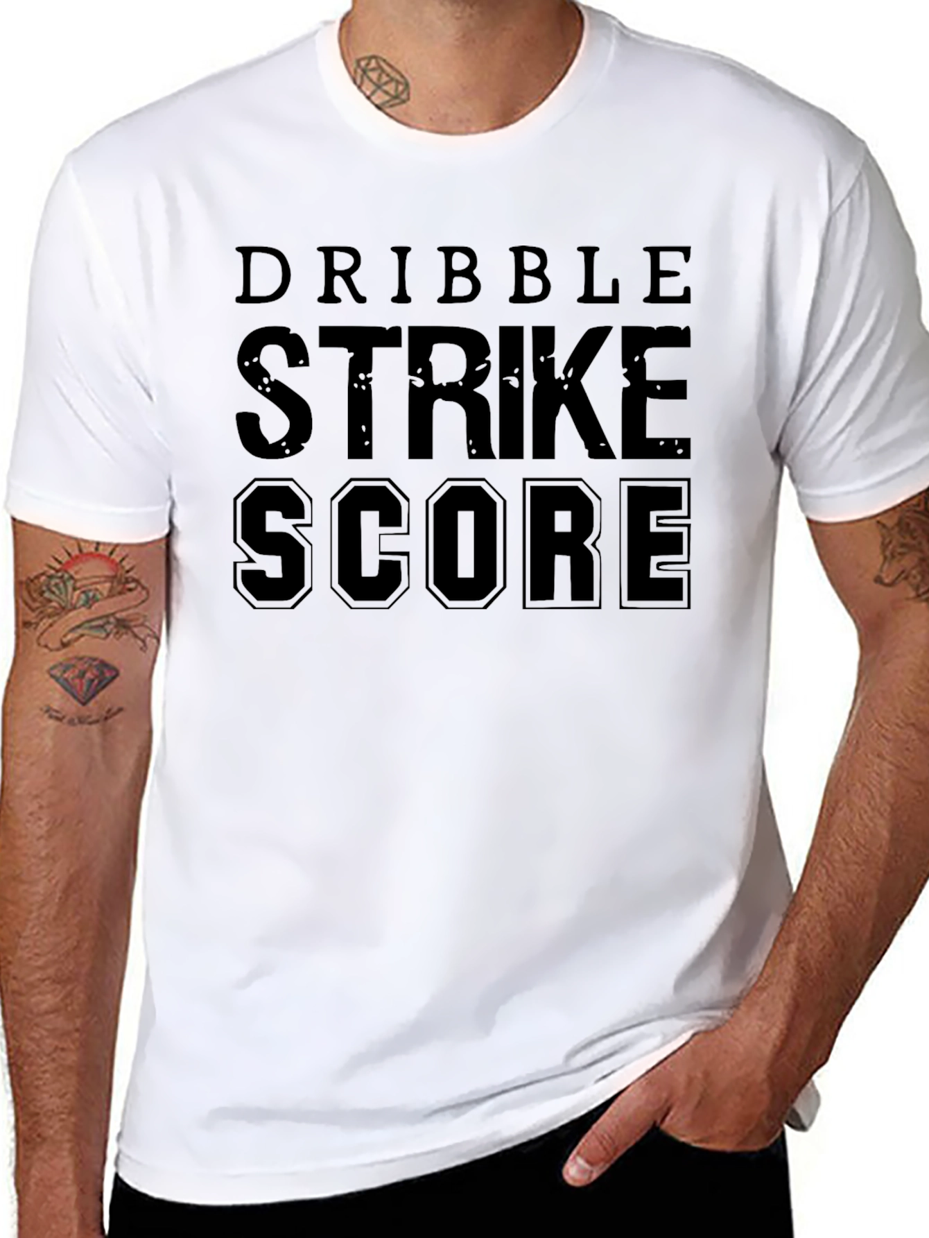 Dribble Strike Score Mens Graphic Tee