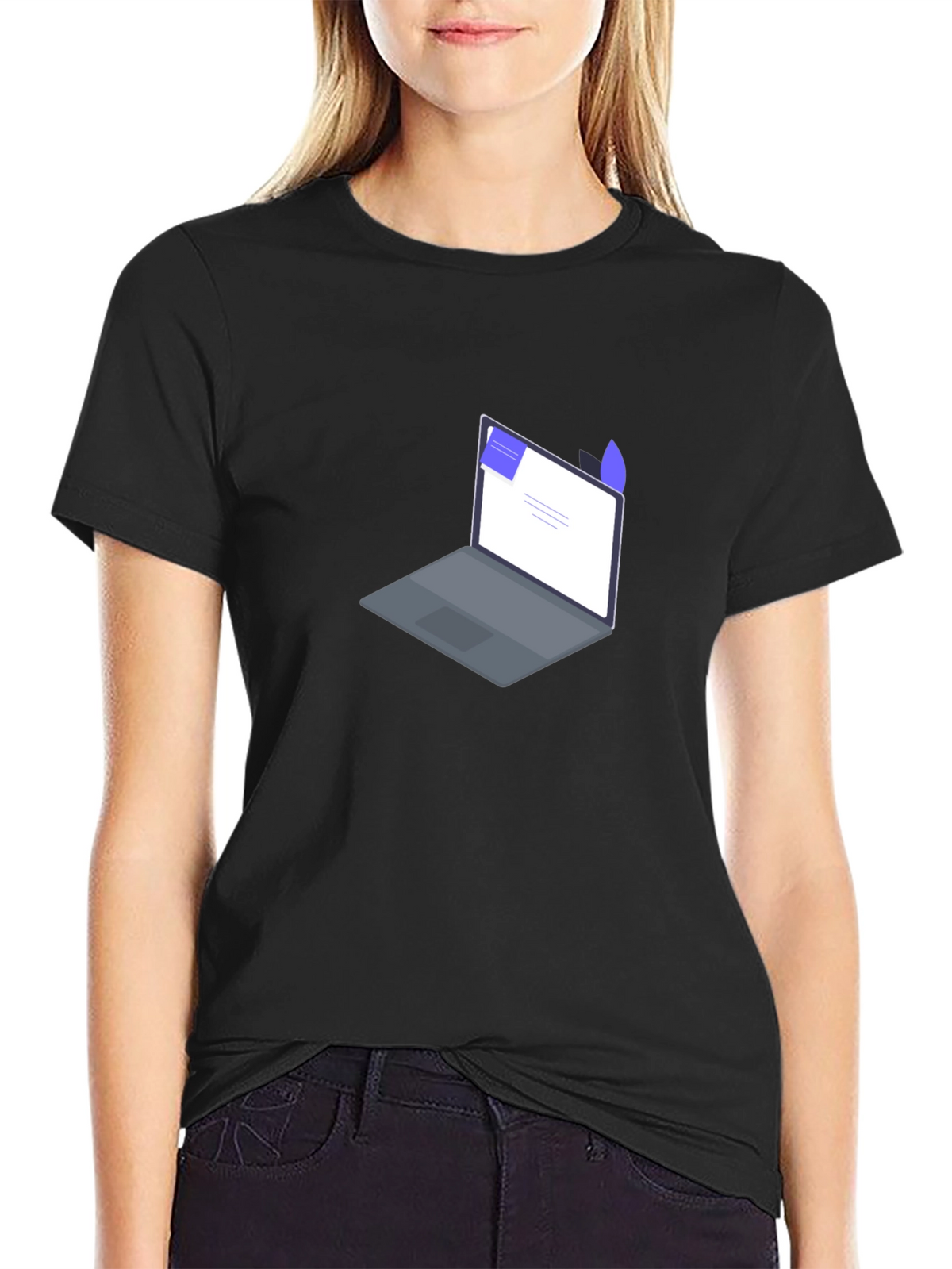 Laptop Graphic T-Shirt - Modern Style
