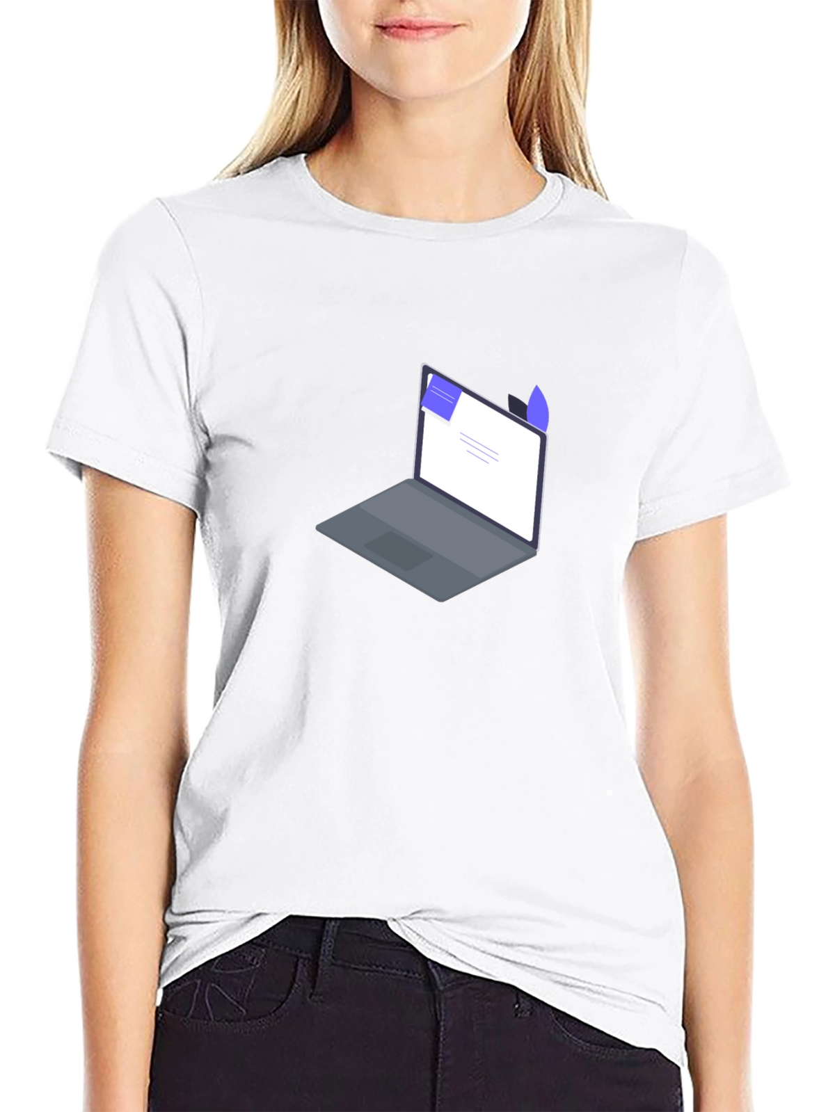 Laptop Graphic T-Shirt - Modern Style