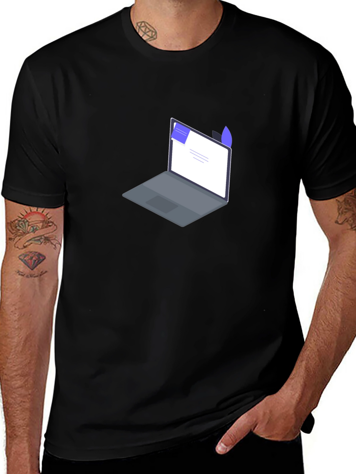 Laptop Graphic T-Shirt - Modern Style