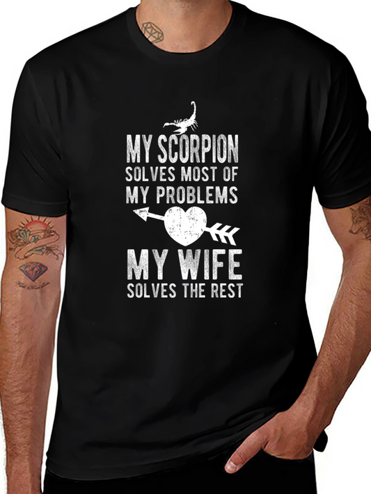 Scorpion Wife Graphic Tee - Husband Humor T-Shirt