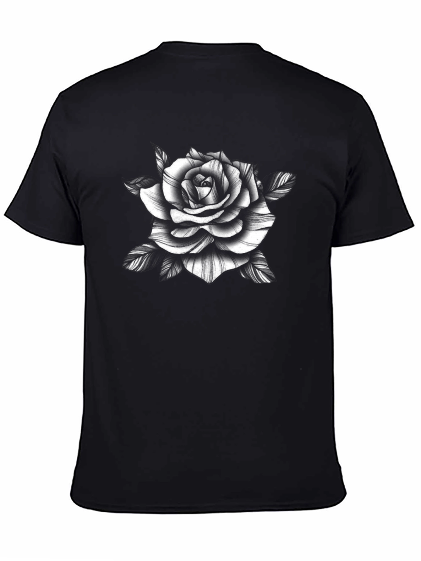 Black Rose Graphic Tee - Stylish Mens T-Shirt