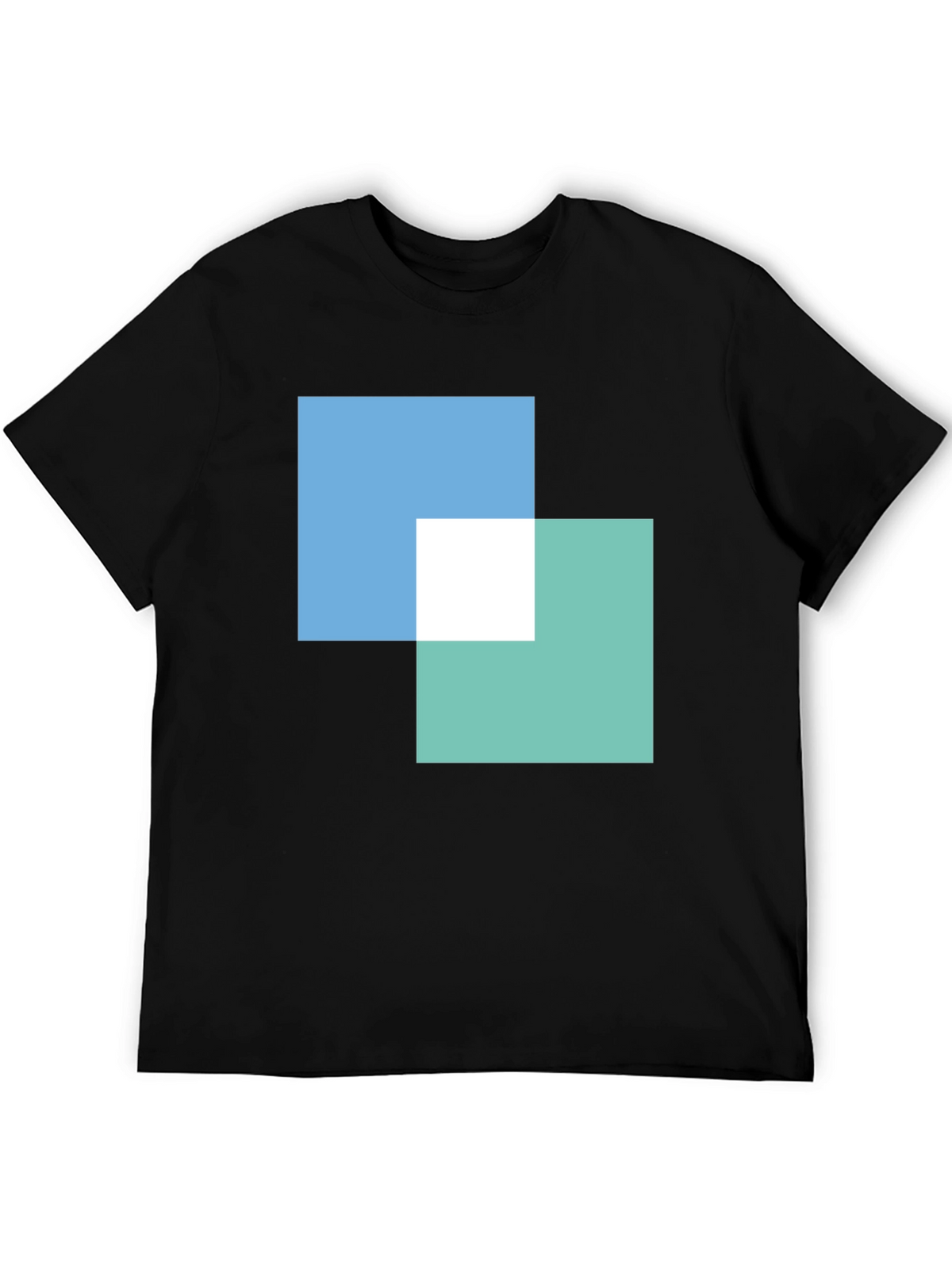 Modern Overlapping Squares Graphic Tee