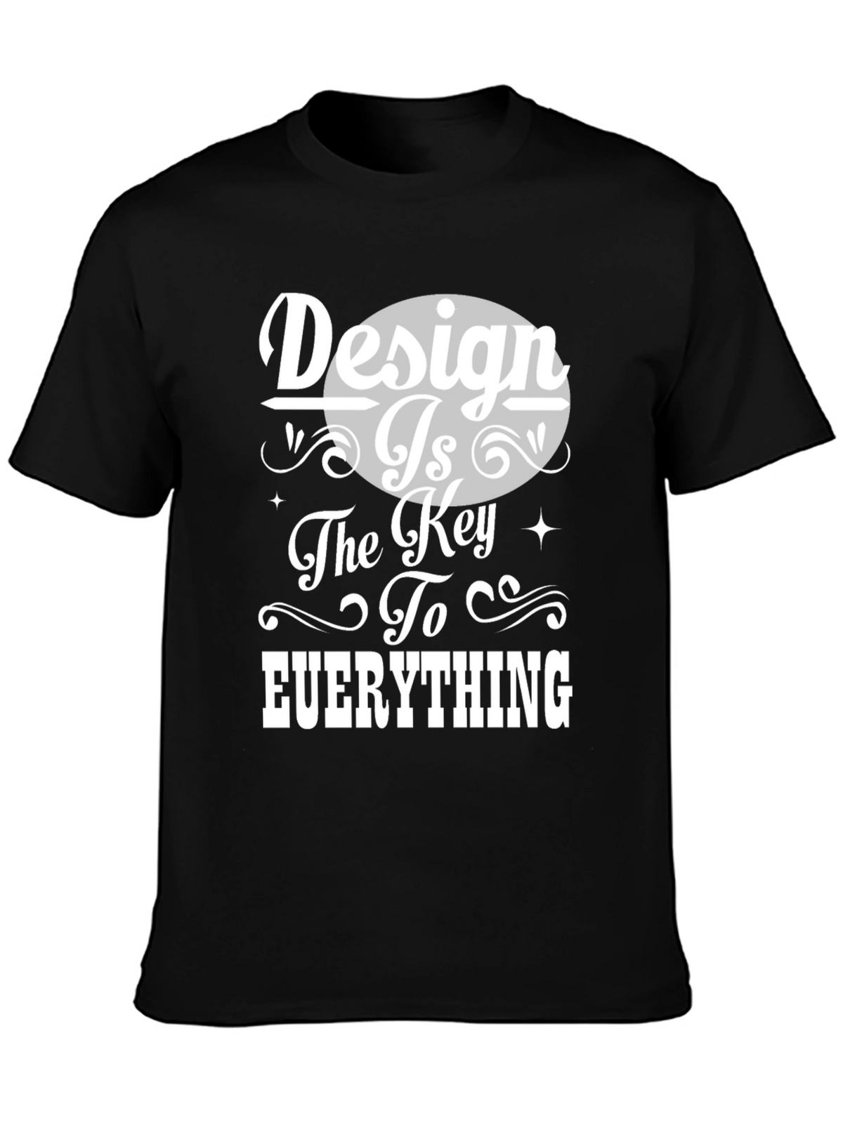 Design is Key Graphic Tee - Unisex Black T-Shirt