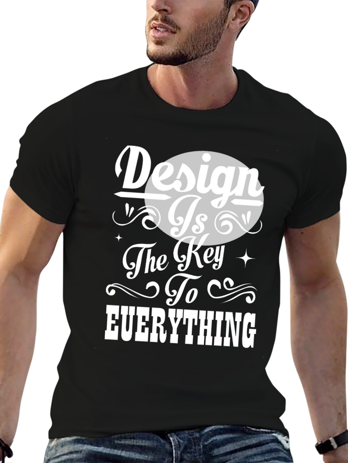 Design is Key Graphic Tee - Unisex Black T-Shirt