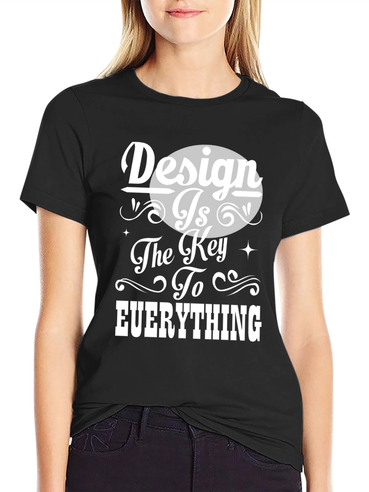 Design is Key Graphic Tee - Unisex Black T-Shirt