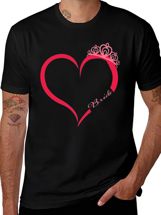Bride Heart Graphic T-Shirt - Black