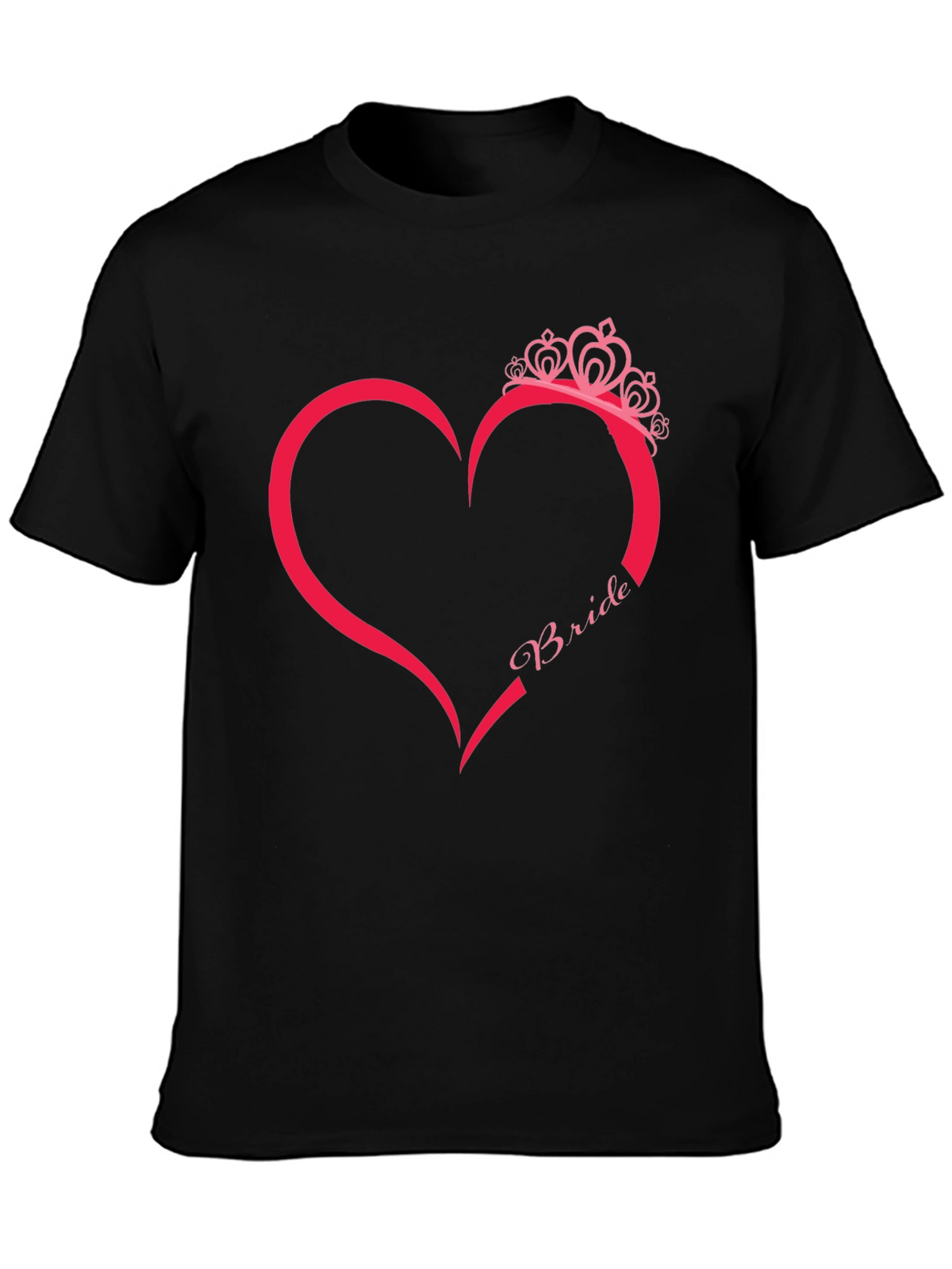 Bride Heart Graphic T-Shirt - Black