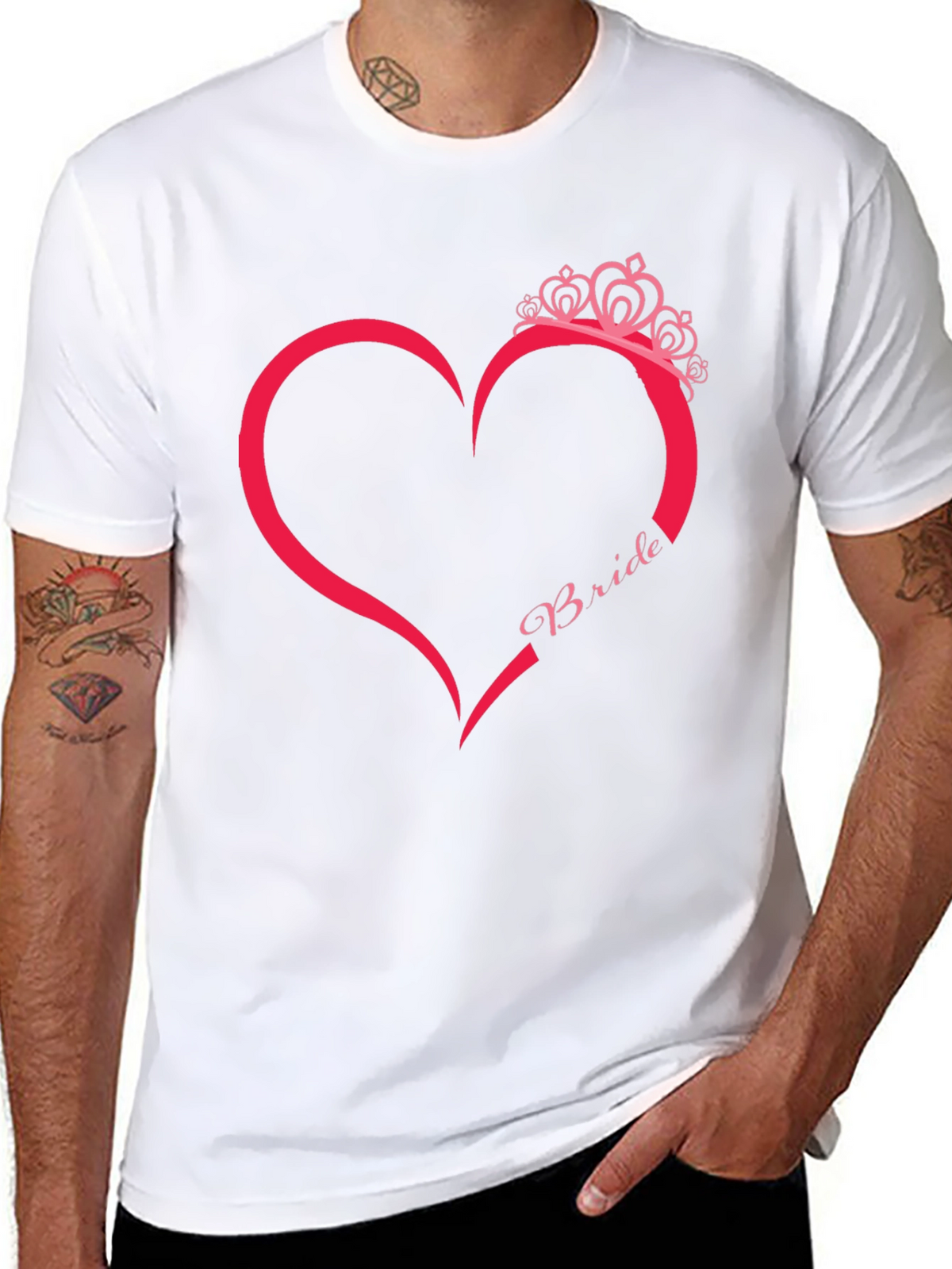 Bride Heart Graphic T-Shirt - Black