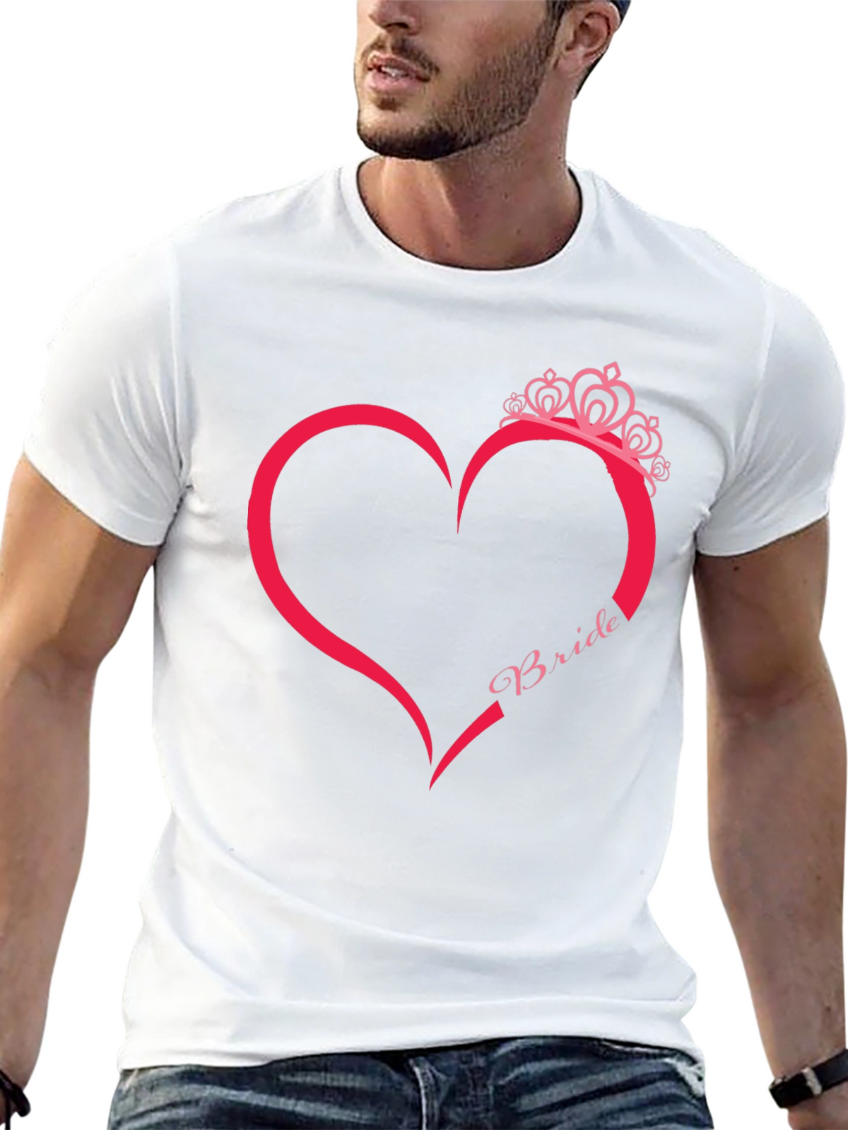 Bride Heart Graphic T-Shirt - Black
