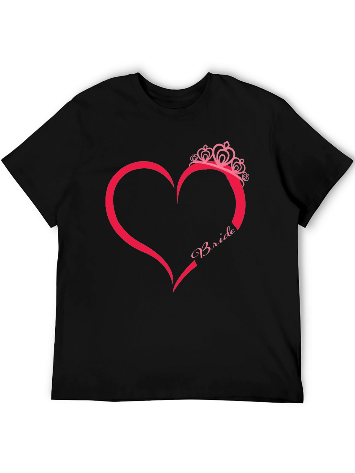 Bride Heart Graphic T-Shirt - Black