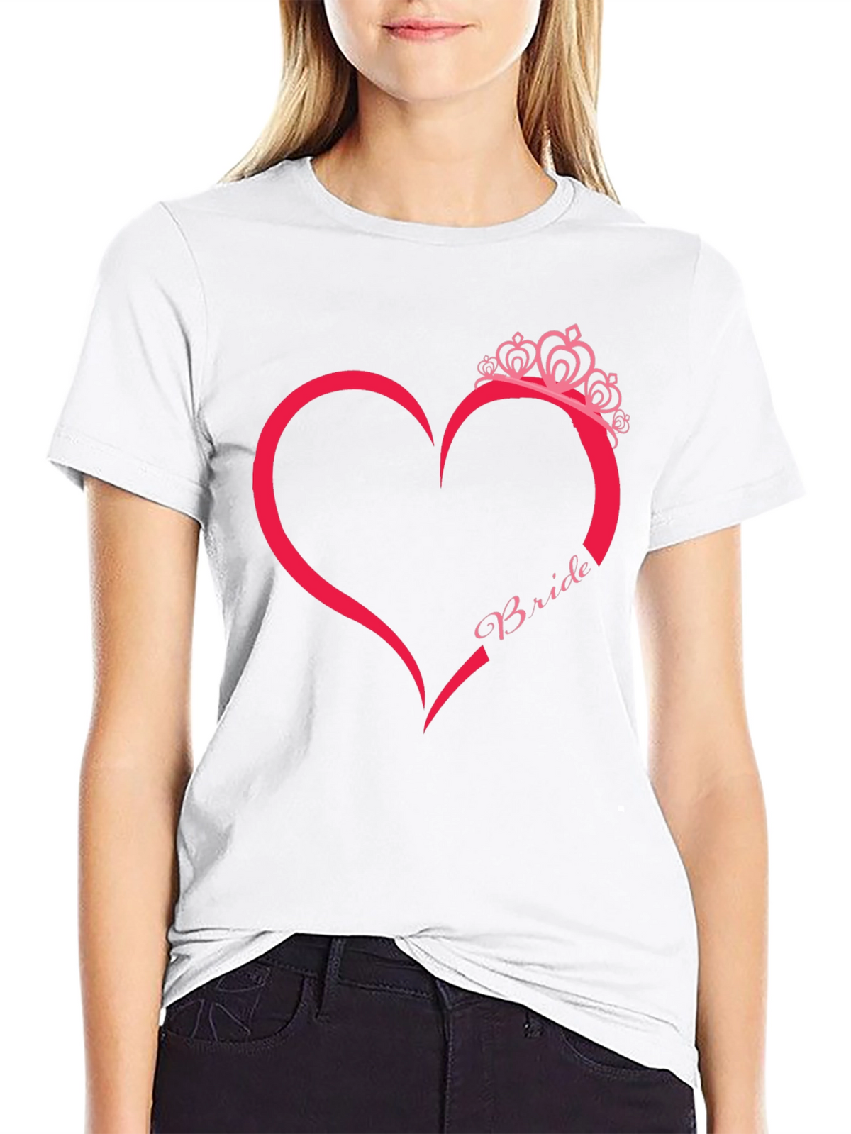 Bride Heart Graphic T-Shirt - Black