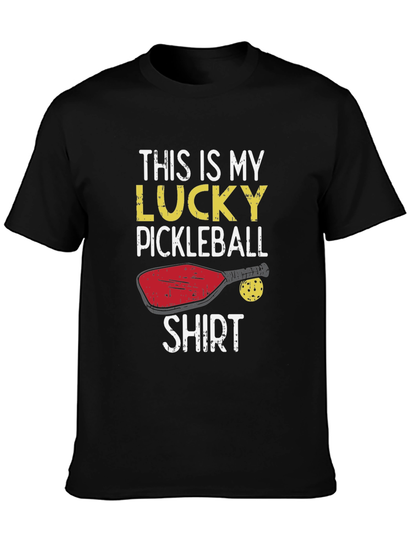 Lucky Pickleball Shirt - Black Graphic Tee