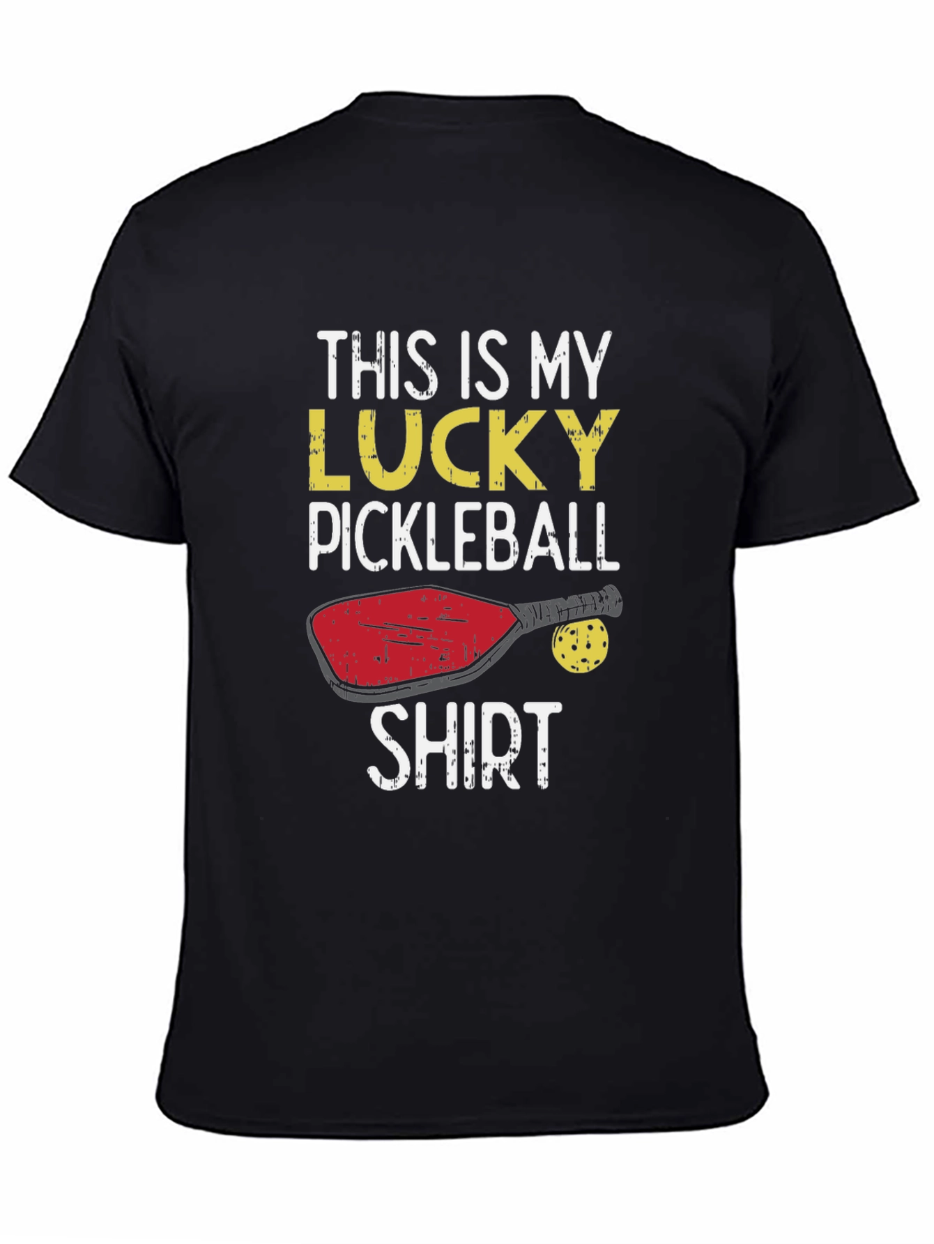 Lucky Pickleball Shirt - Black Graphic Tee