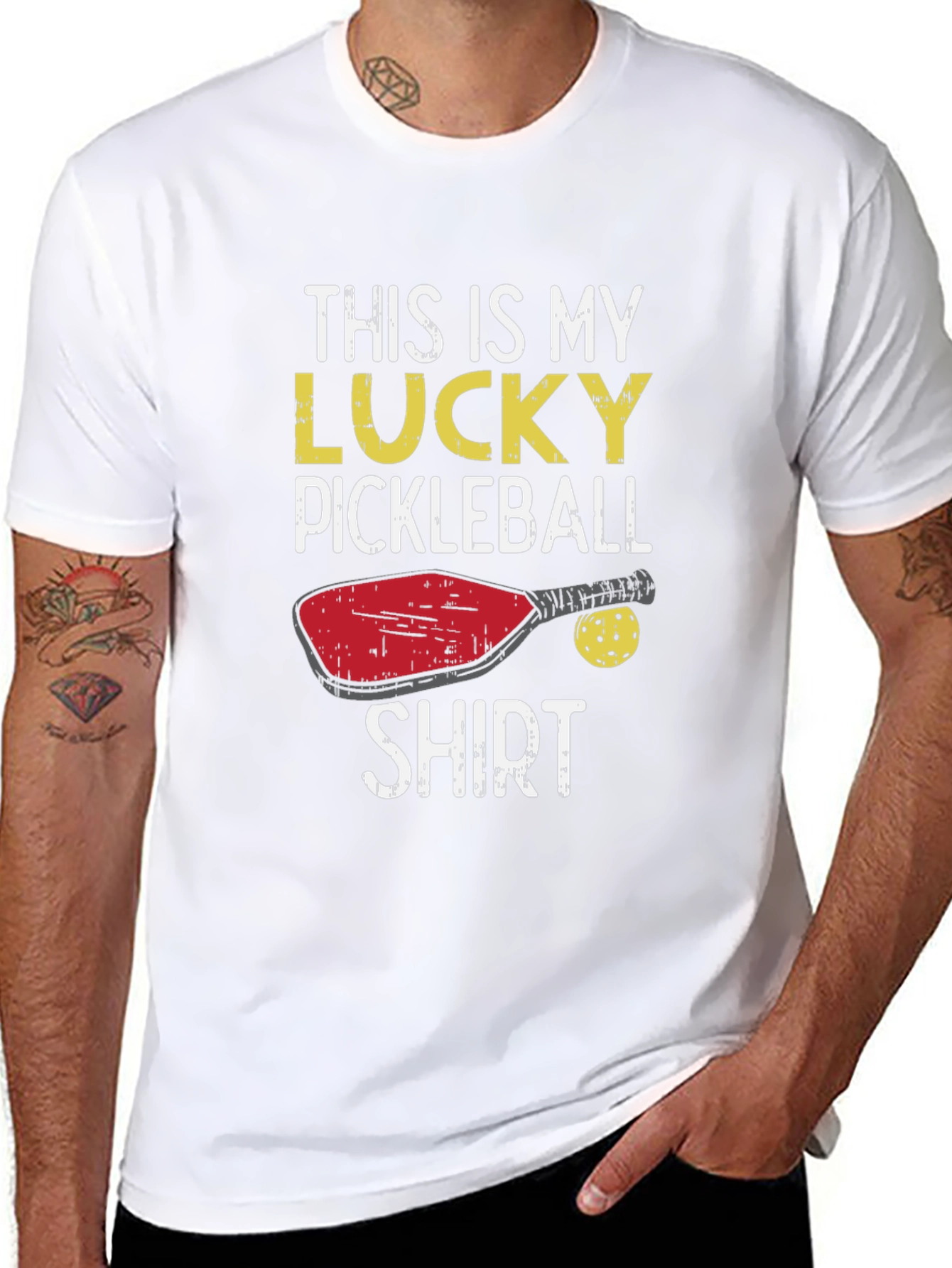 Lucky Pickleball Shirt - Black Graphic Tee