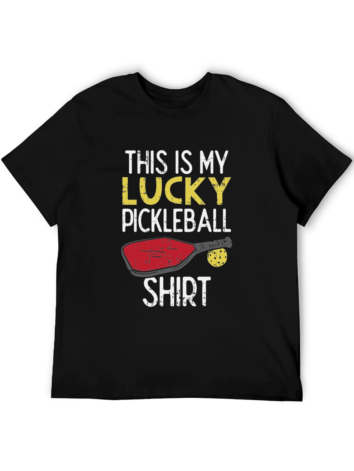 Lucky Pickleball Shirt - Black Graphic Tee