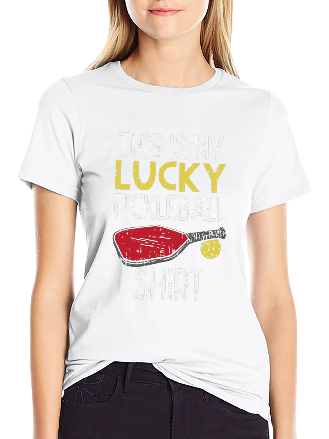 Lucky Pickleball Shirt - Black Graphic Tee