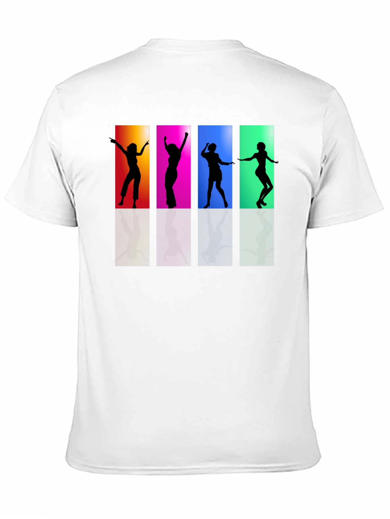 Retro Dance Silhouette Graphic Tee - Black