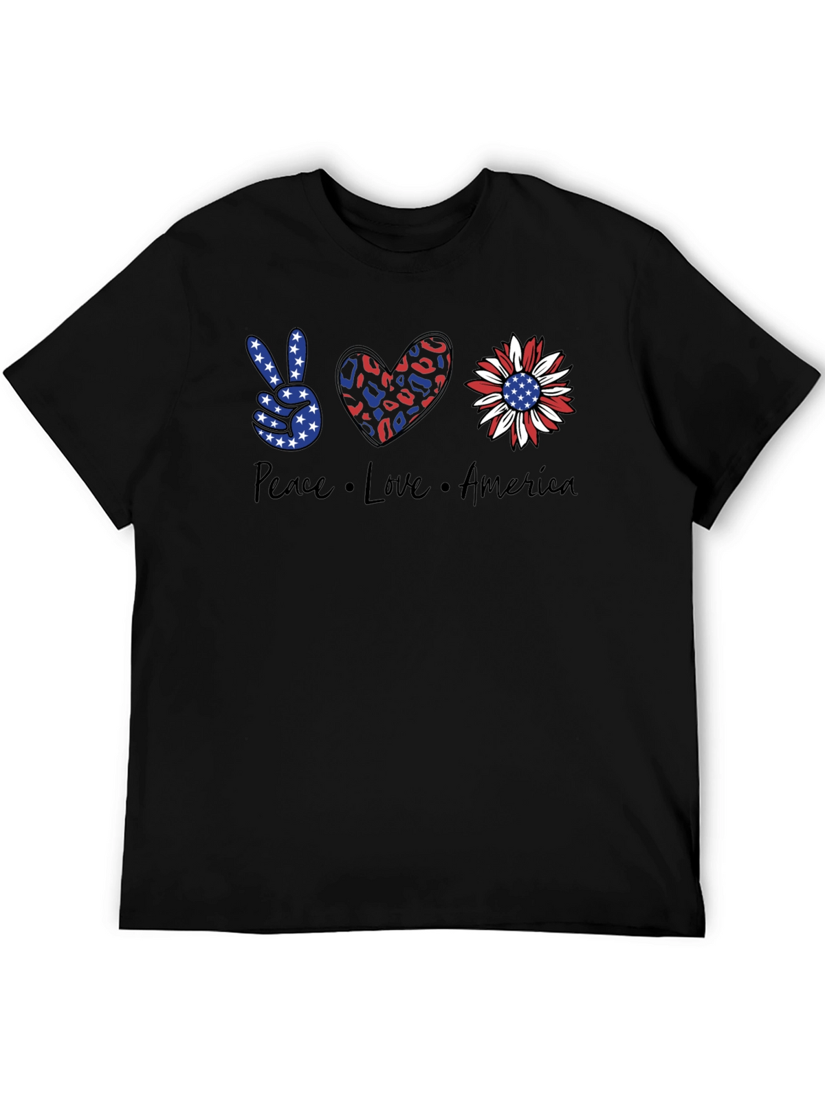 Peace Love America Patriotic T-Shirt